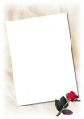 Papier  lettre pour les amoureux orn d'une rose rouge.